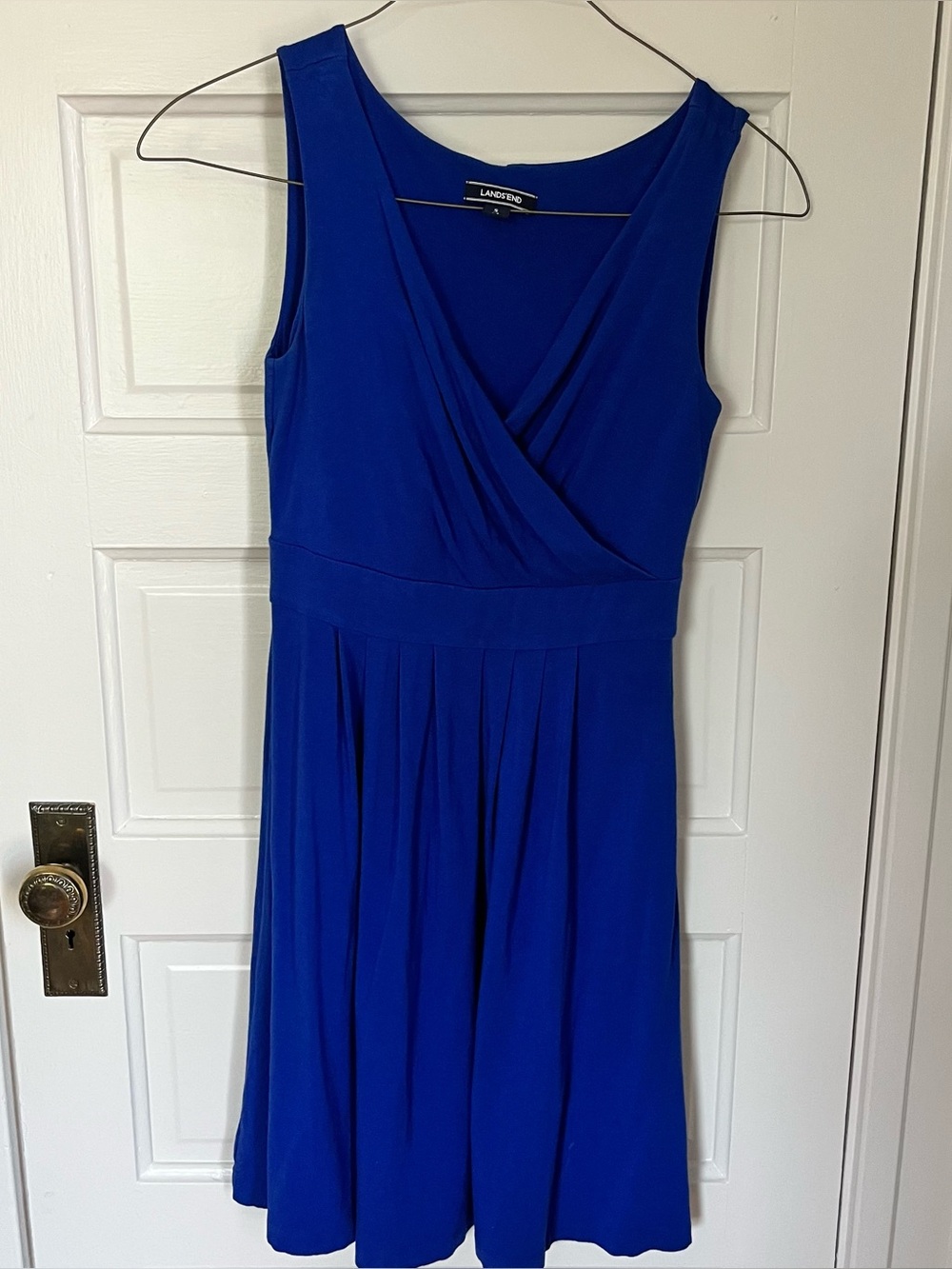 Lands End Small Blue Knit Dress